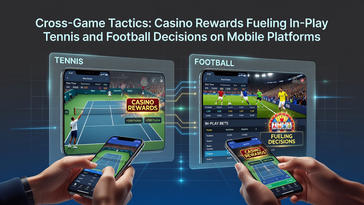 Mobiele speler die casino beloningen gebruikt tijdens live tennis en voetbal weddenschappen