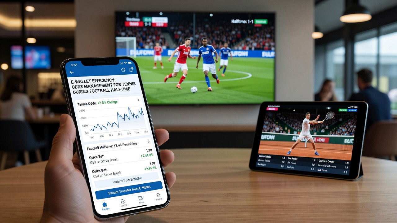 Mobiele e-wallet transactie tijdens tennis live betting