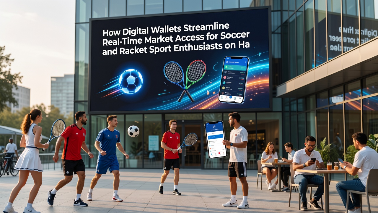 Realtime marktupdates op een smartphone tijdens een voetbal- of tenniswedstrijd