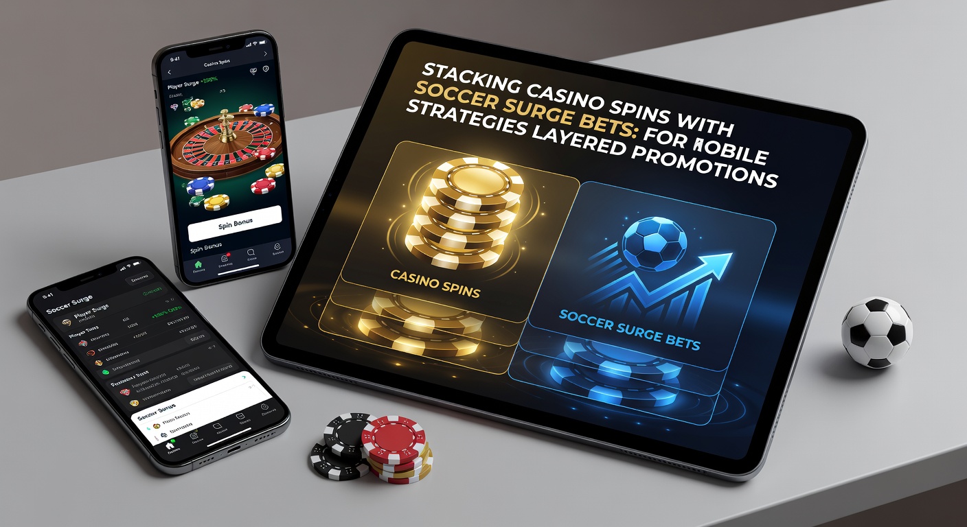 Mobiele app met casino spins en live voetbalweddenschappen op één scherm, layered promoties in actie