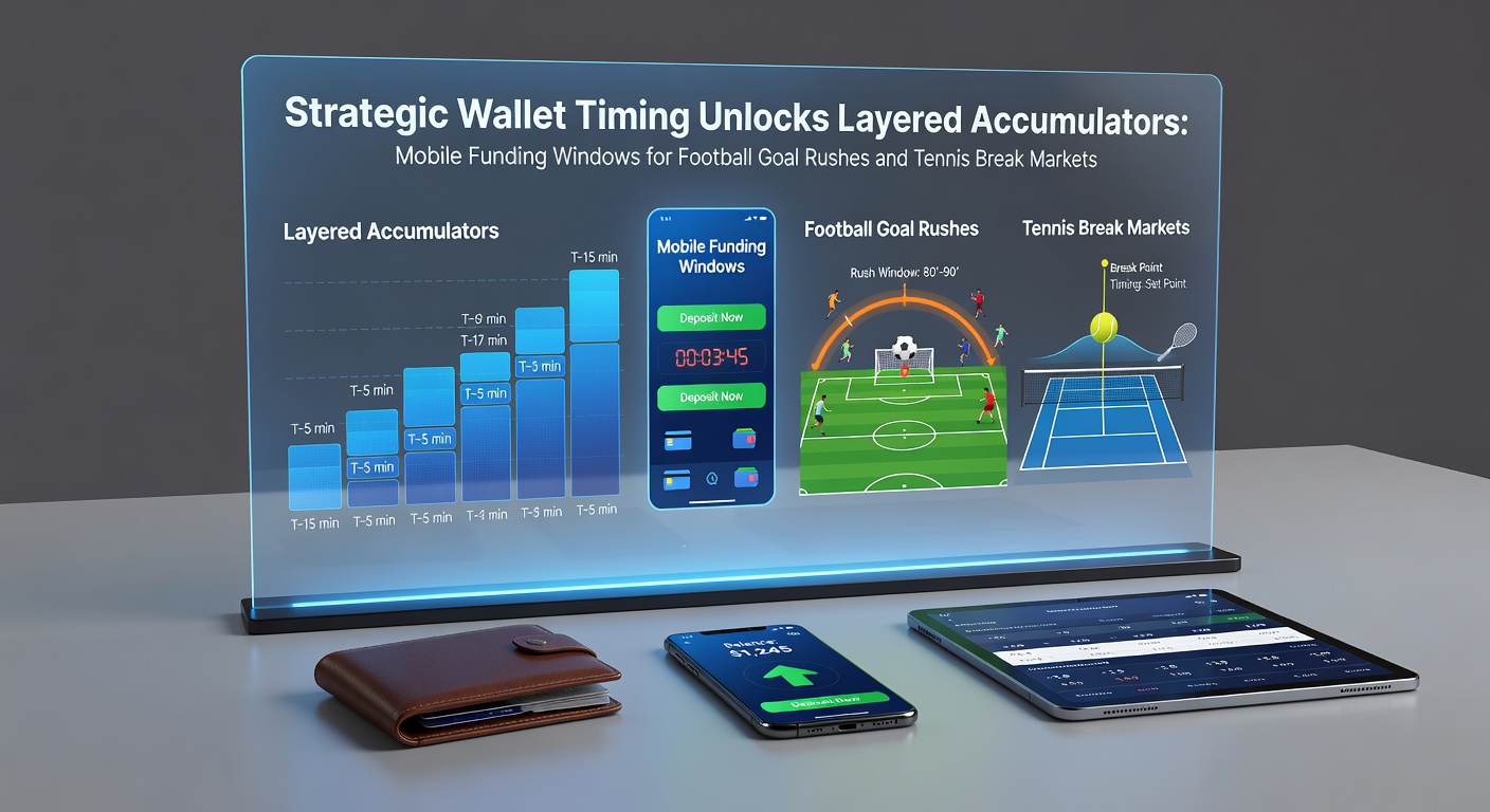 Mobiele wallet timing voor live voetbal- en tennisweddenschappen met gelaagde accumulators