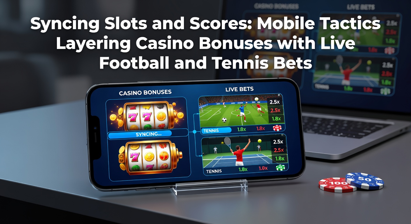 Mobiele app met live voetbalwedstrijd en draaiende gokkast op hetzelfde scherm, illustrerend gelaagde bonussen