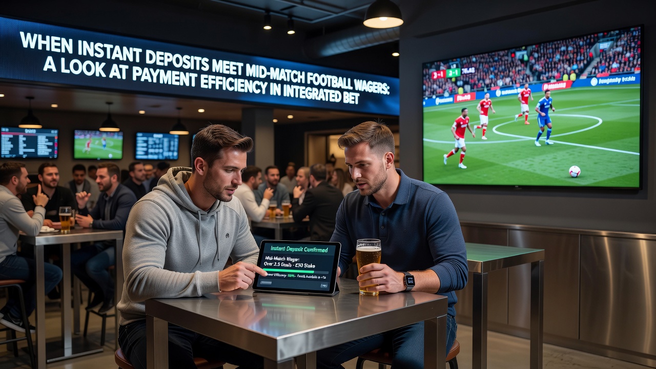 Gebruikersinterface met live odds en directe stortingsknop tijdens een voetbalwedstrijd
